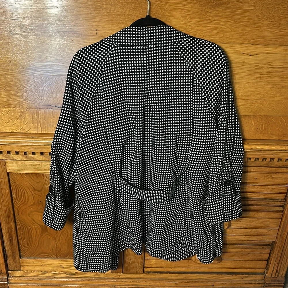 Peter Nygard Black White Polka Dot Jacket - Picture 2 of 12